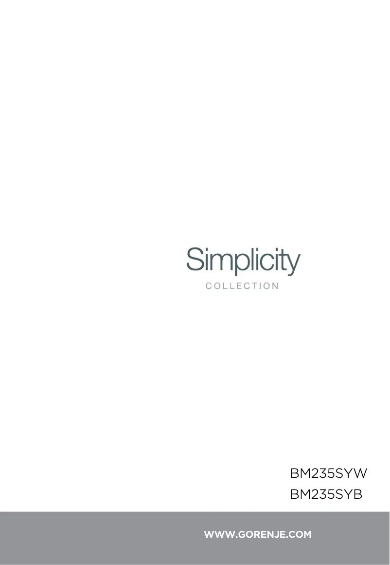 Página 1 del manual Manual de instrucciones Gorenje BM235SYB