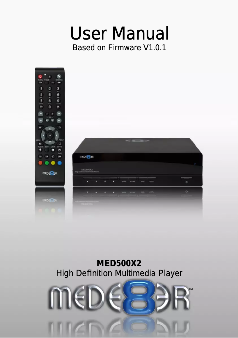 Imagen de la primera página del manual del dispositivo MED500X2