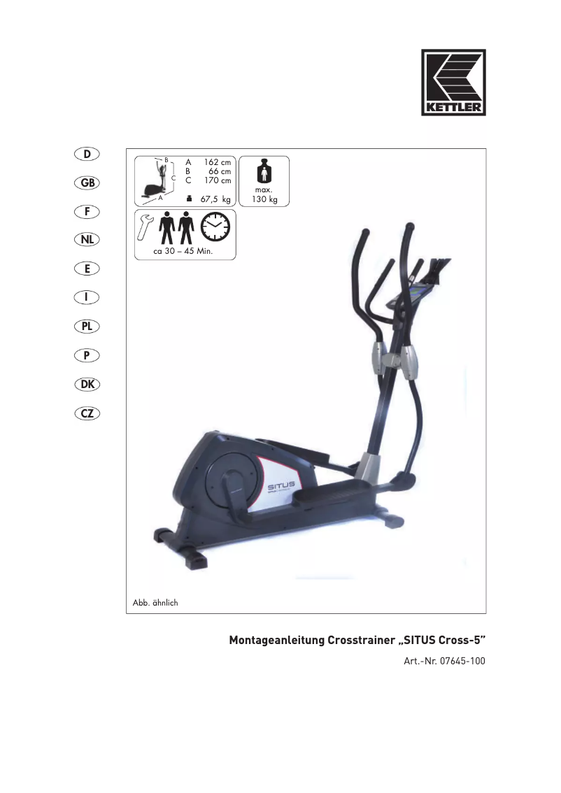 Página nº 1 - Manual de usuario Kettler SITUS Cross-5