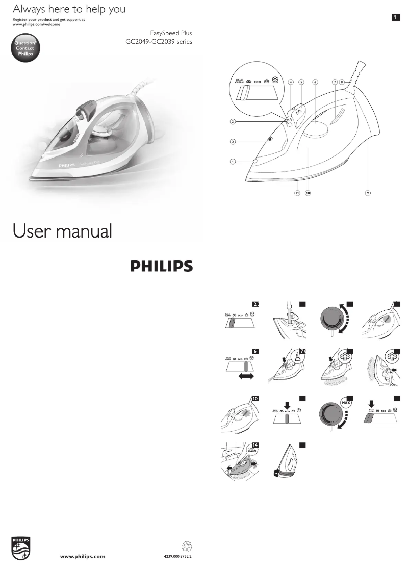 Página 1 del manual Manual de usuario Philips Mistral GC2030