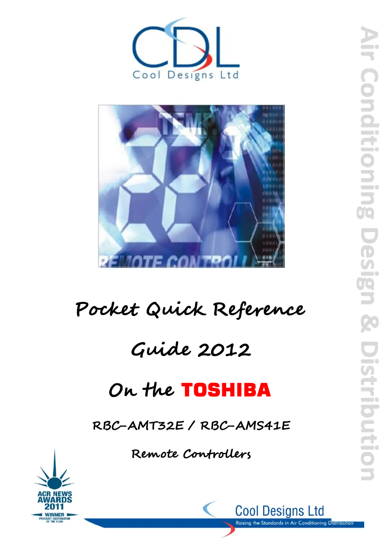 Página 1 del manual Manual de usuario Toshiba RBC-AMT32E