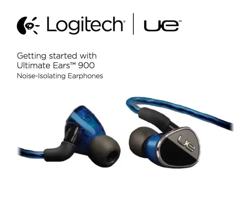 Página nº 1 - Manual de usuario Logitech UE 900