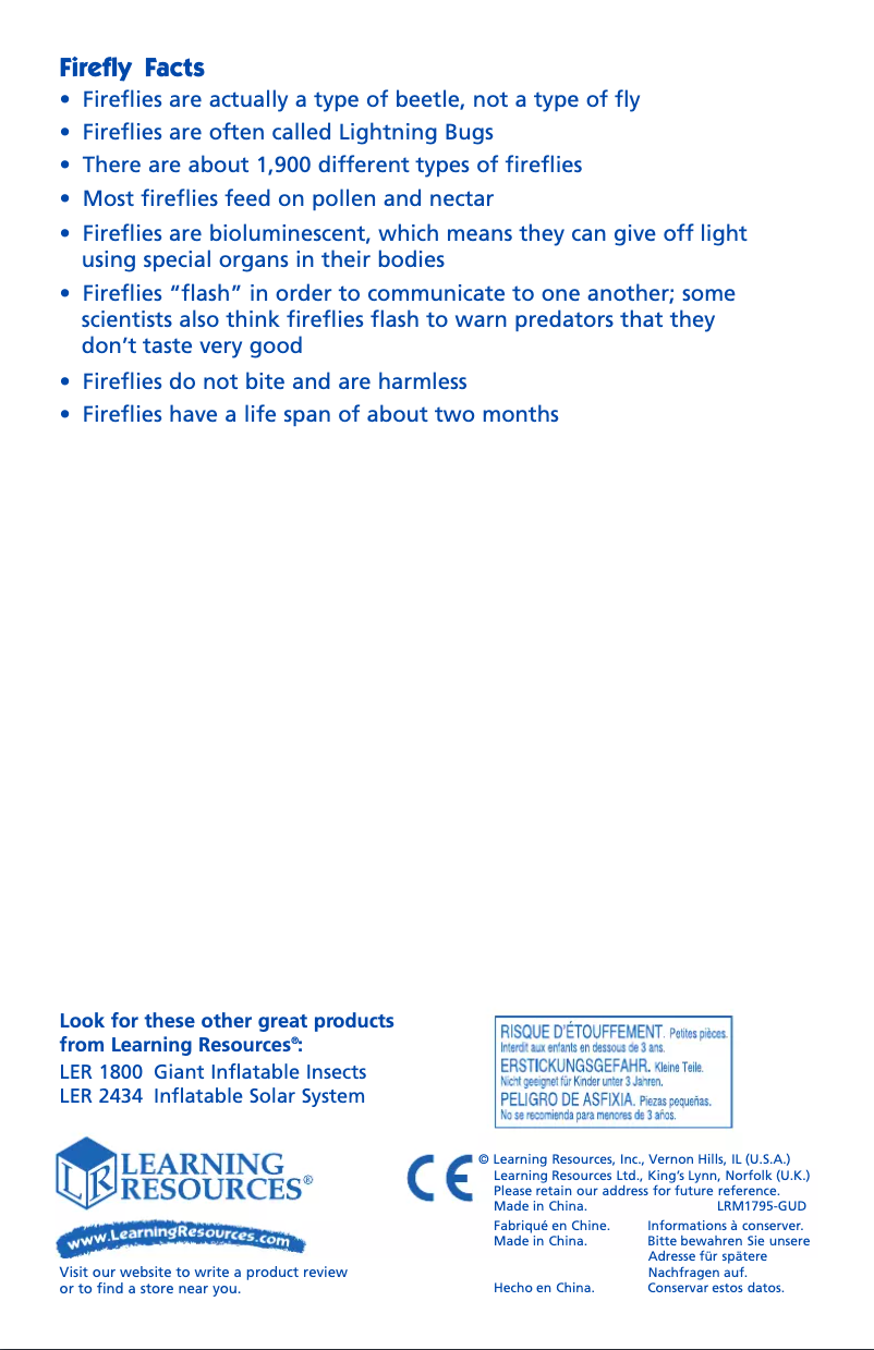 Página nº 1 - Manual de usuario Learning Resources LER 1795