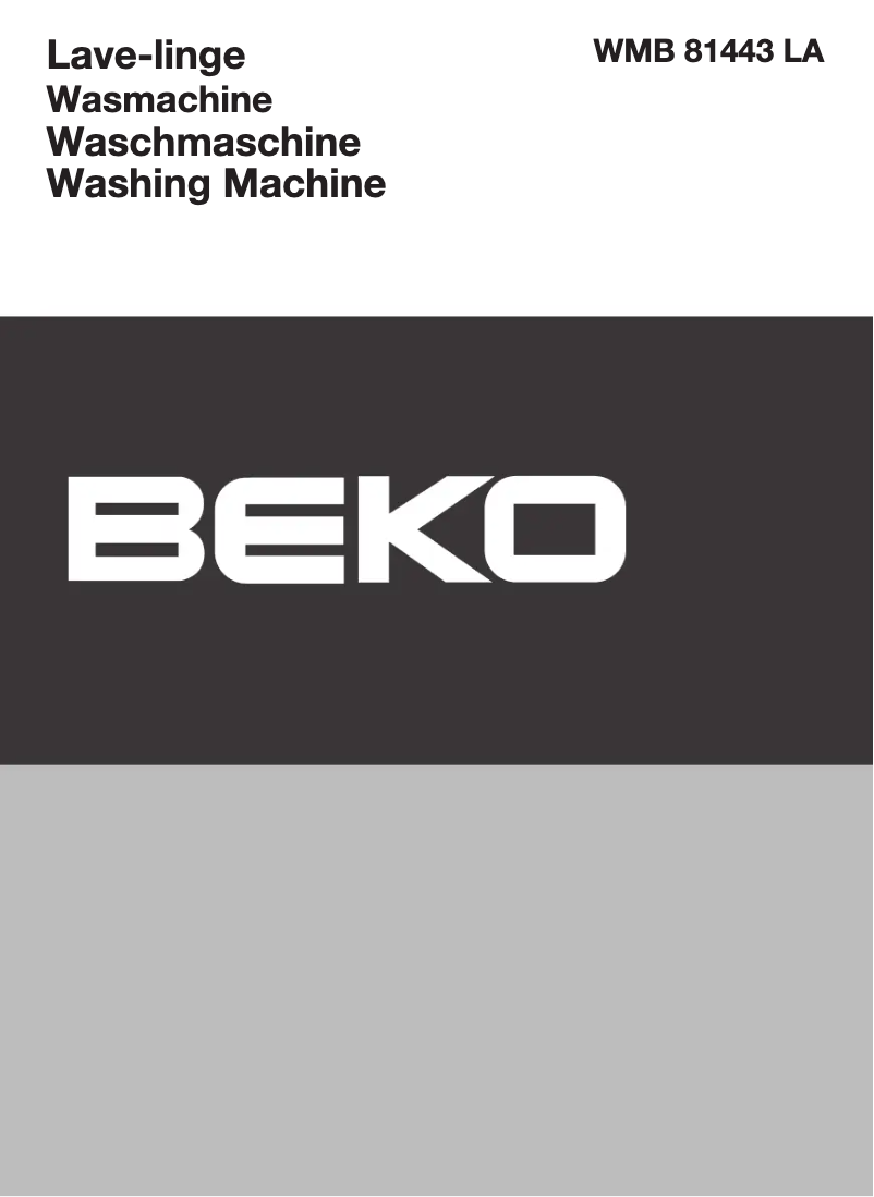 Página 1 del manual Manual de usuario Beko WMB 81443 LA