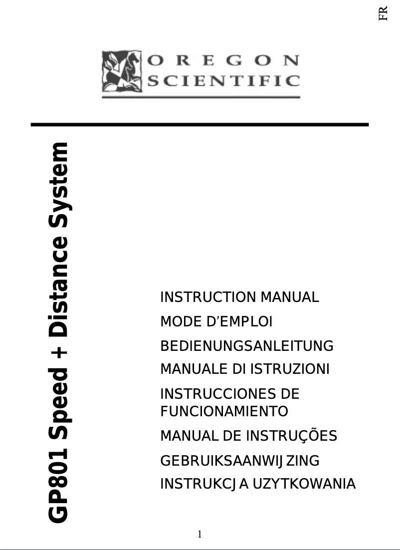Imagen de la primera página del manual del dispositivo GP801