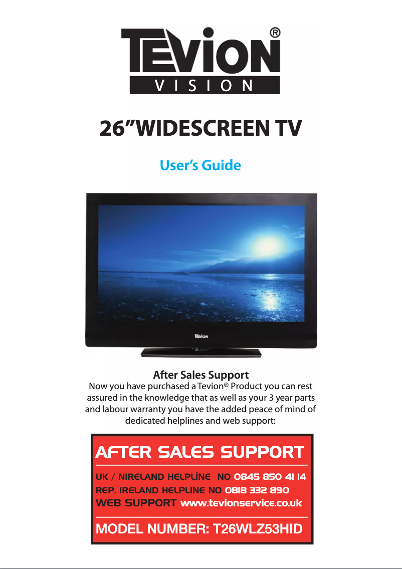 Imagen de la primera página del manual del dispositivo T26WLZ53HID