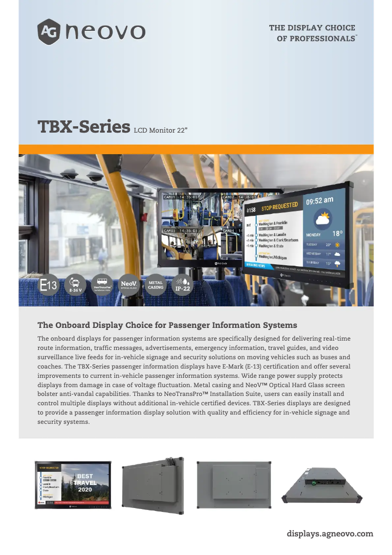 Imagen de la primera página del manual del dispositivo TBX-2201