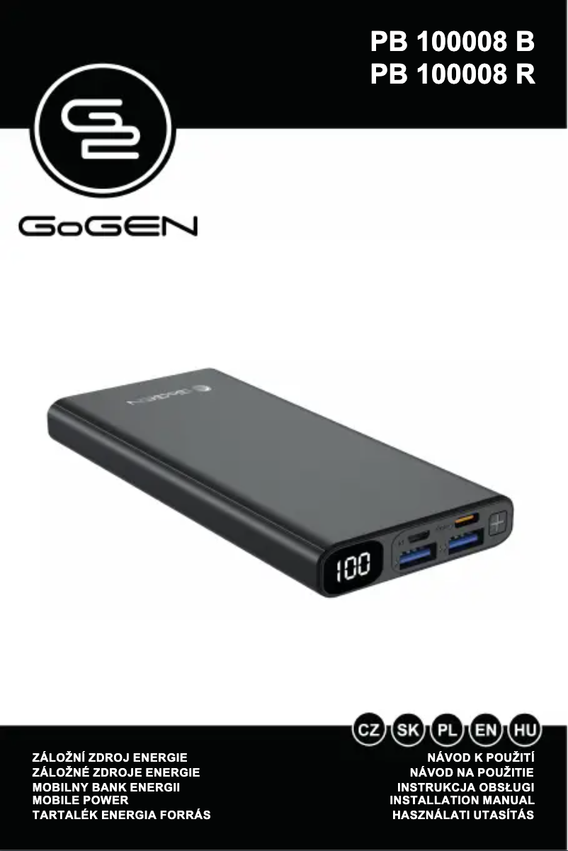 Página nº 1 - Manual de usuario GoGen PB100008R