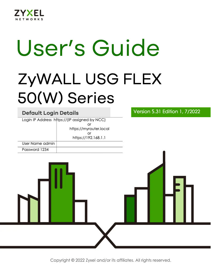Imagen de la primera página del manual del dispositivo USG20W-VPN