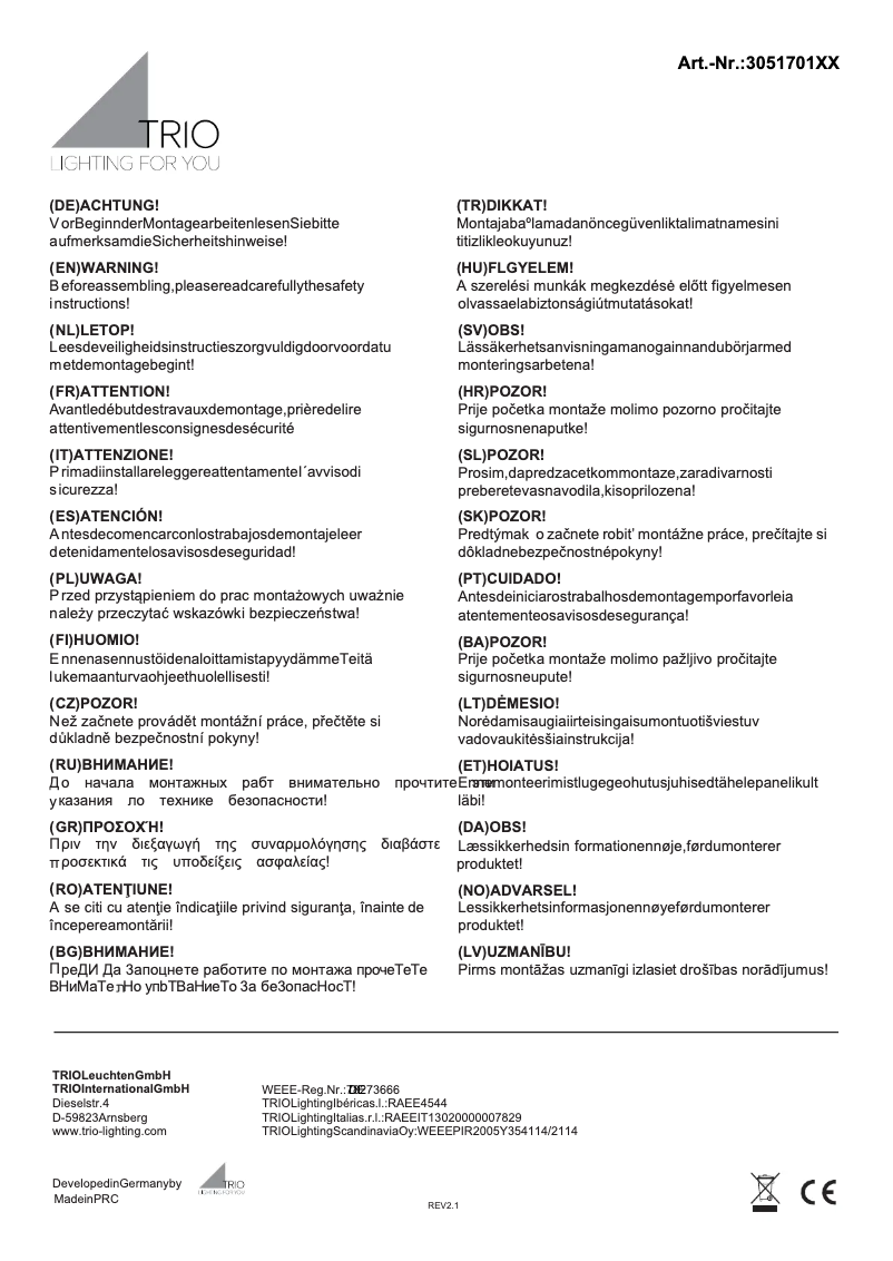 Imagen de la primera página del manual del dispositivo Carlotta 305170132