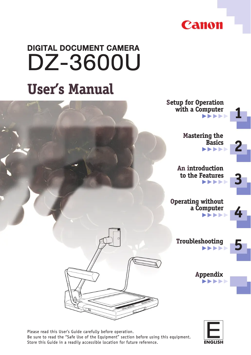 Imagen de la primera página del manual del dispositivo DZ3600U