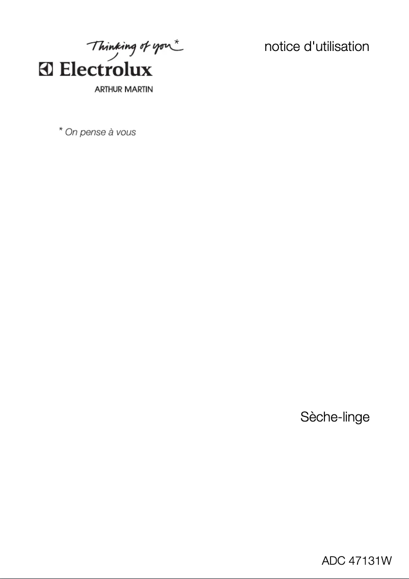 Página 1 del manual Manual de usuario Arthur Martin-Electrolux ADC 47131 W
