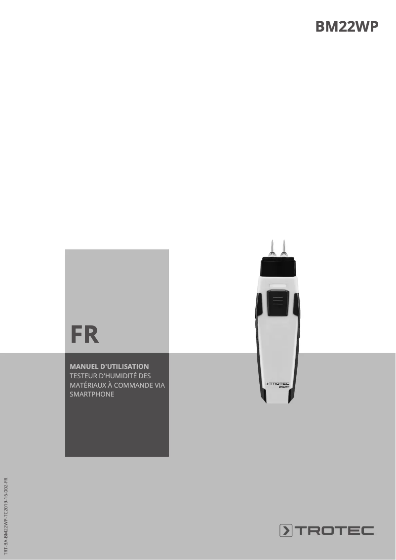 Página 1 del manual Manual de usuario Trotec BM22WP