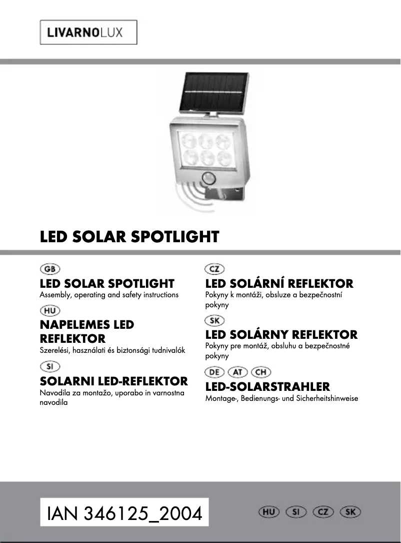 Imagen de la primera página del manual del dispositivo IAN 346125