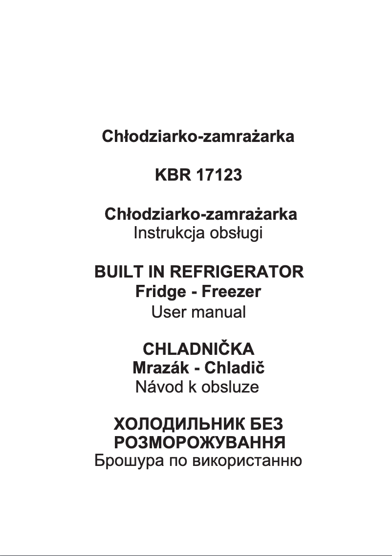 Imagen de la primera página del manual del dispositivo KBR 17123