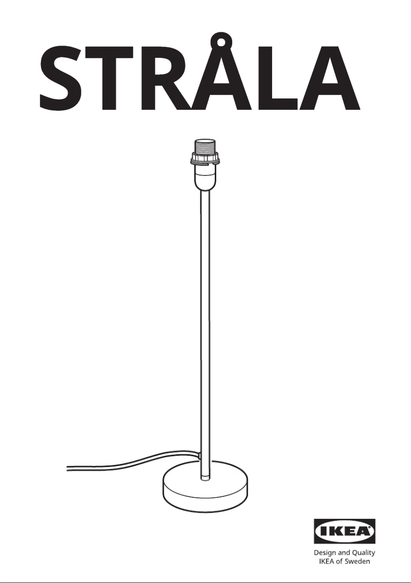 Imagen de la primera página del manual del dispositivo STRÅLA 803.330.19