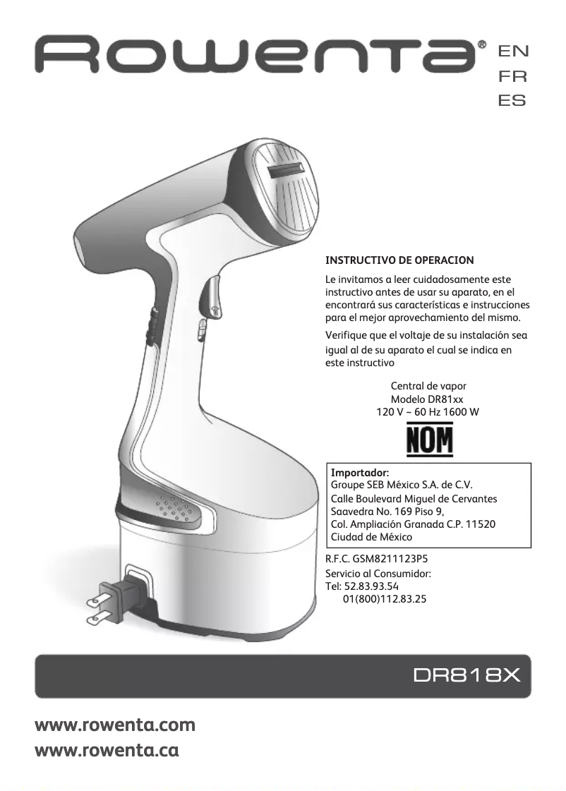 Página 1 del manual Manual de usuario Rowenta X-Cel Steam DR8181