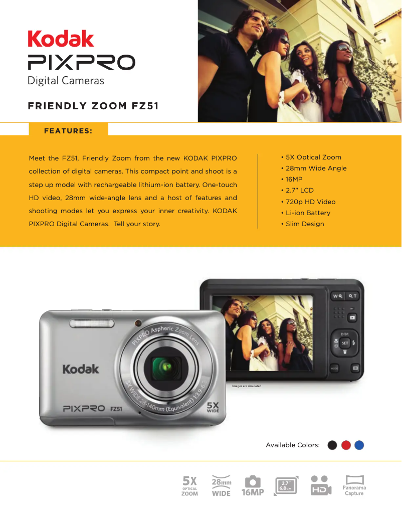 Imagen de la primera página del manual del dispositivo Pixpro FZ51