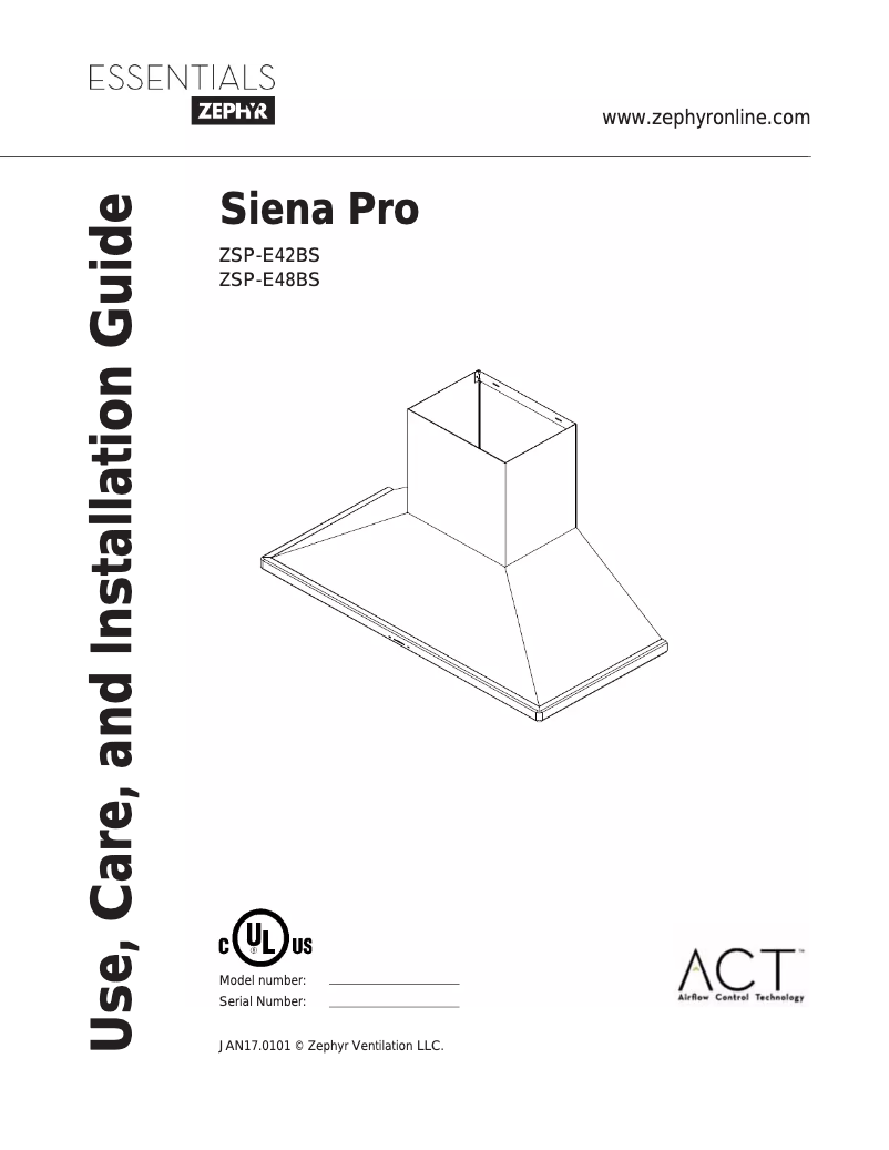 Imagen de la primera página del manual del dispositivo ZSPE36BS