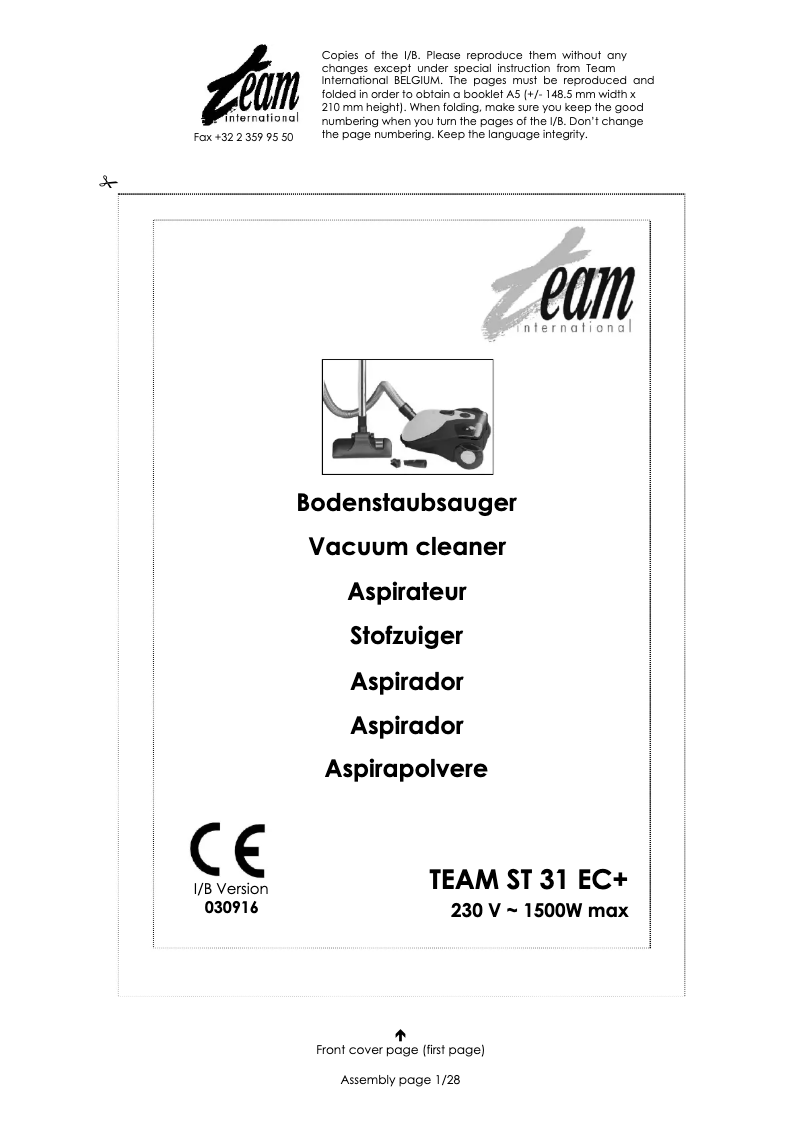 Imagen de la primera página del manual del dispositivo ST 31 EC+