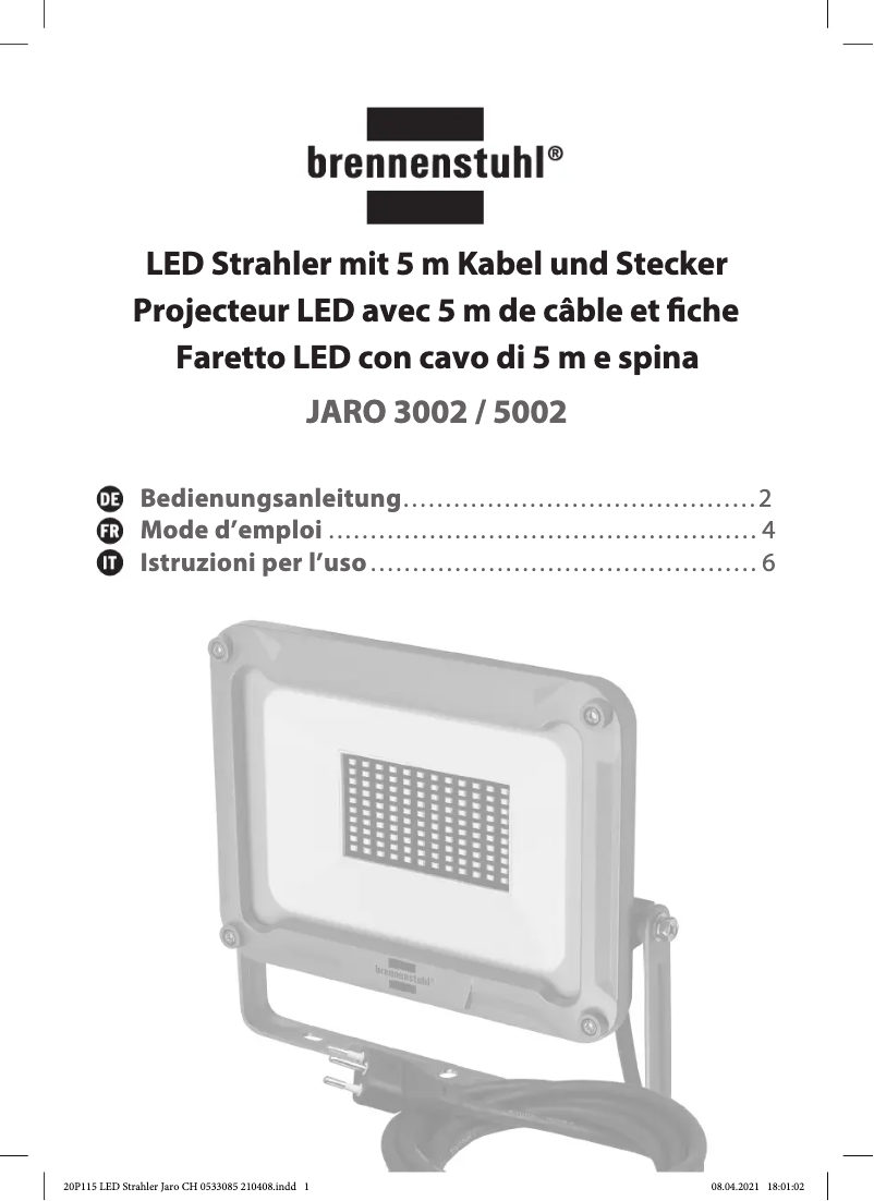 Página 1 del manual Manual de usuario Brennenstuhl JARO 3002