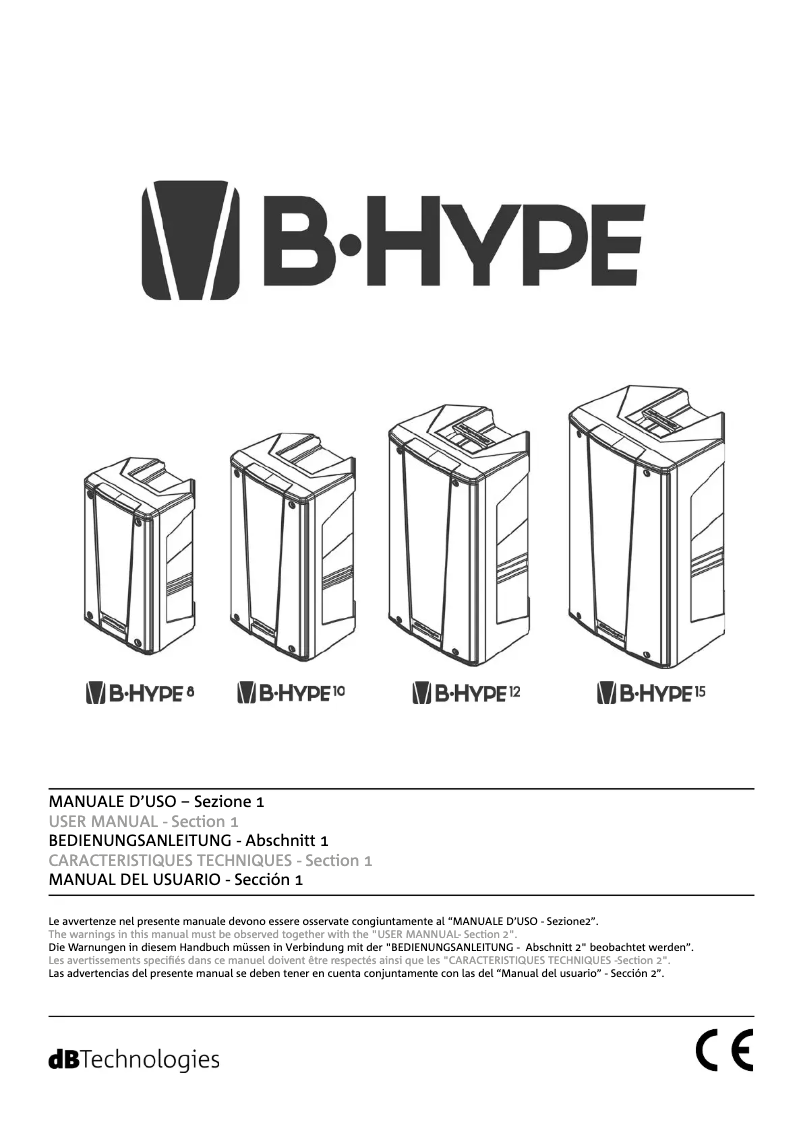 Imagen de la primera página del manual del dispositivo B-Hype 15