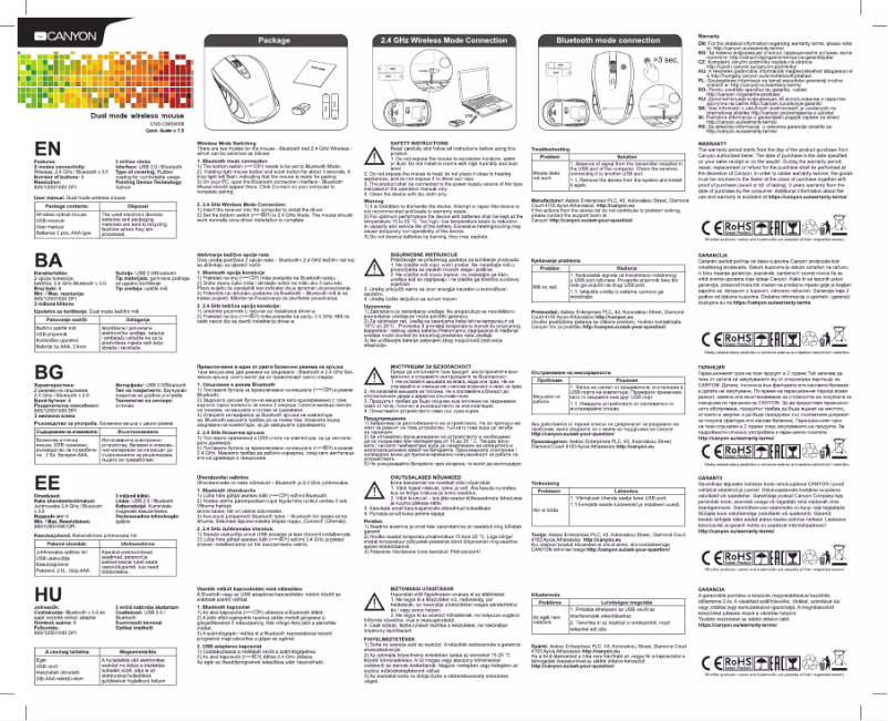 Página nº 1 - Manual de usuario Canyon CNS-CMSW13