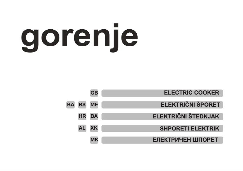 Página 1 del manual Manual de usuario Gorenje E51102ABR