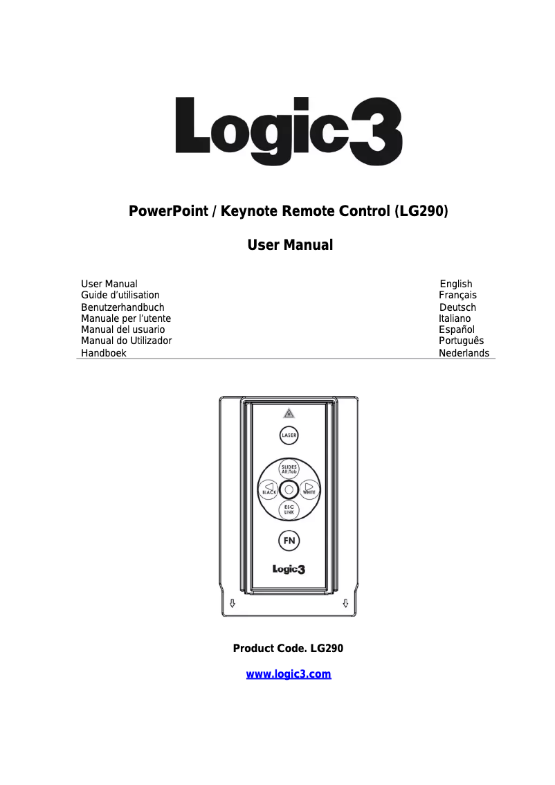 Página 1 del manual Manual de usuario Logic3 PowerPoint LG290