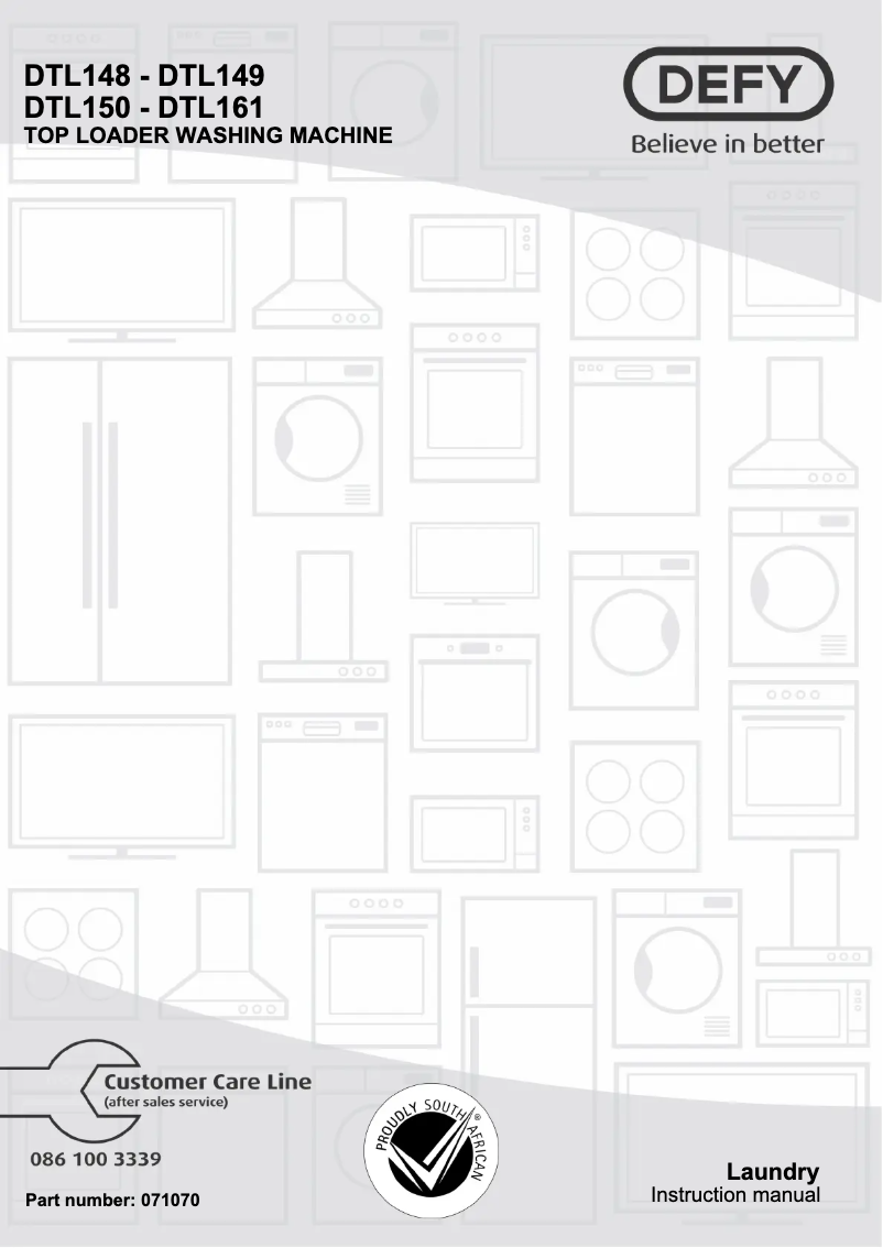 Página 1 del manual Manual de usuario Defy DTL160