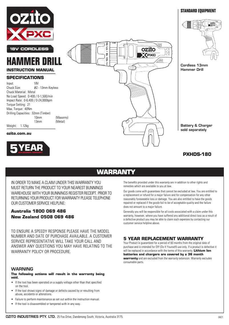 Imagen de la primera página del manual del dispositivo PXHICK-650