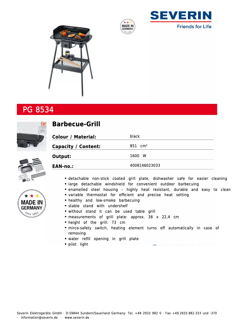 Imagen de la primera página del manual del dispositivo PG 8534