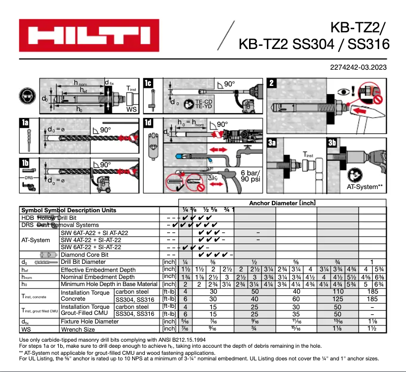 Imagen de la primera página del manual del dispositivo KB-TZ2 SS316