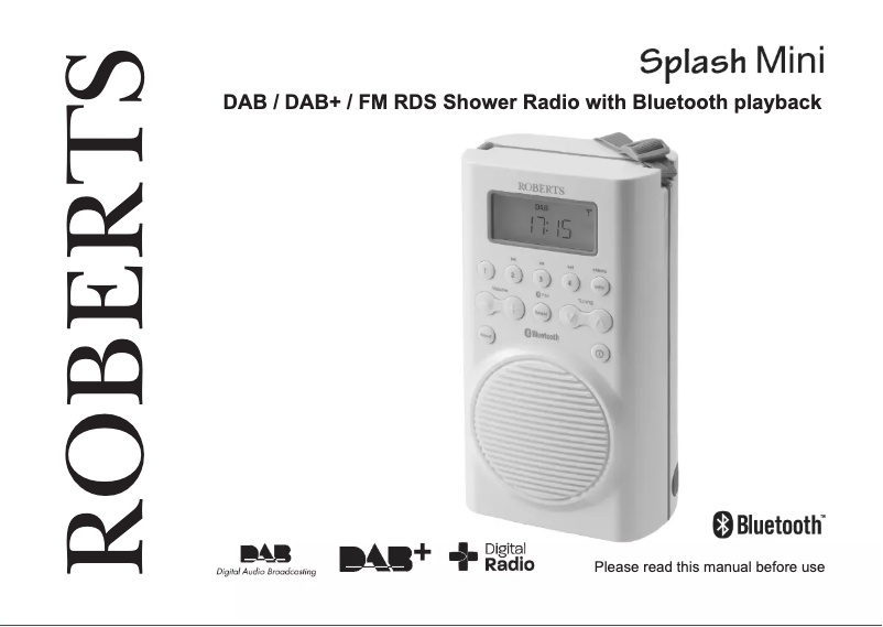 Imagen de la primera página del manual del dispositivo Splash Mini