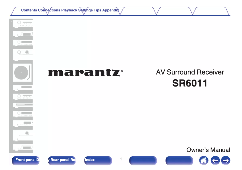 Página 1 del manual Manual de usuario Marantz SR6011/N1B