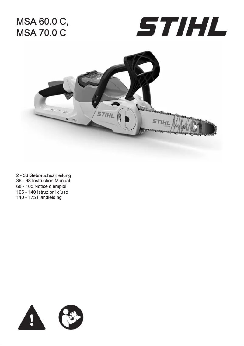Página 1 del manual Manual de usuario Stihl MSA 70 C