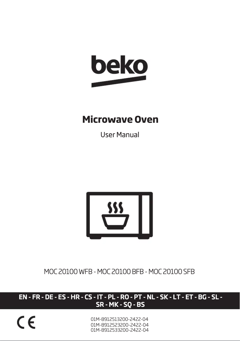 Página 1 del manual Manual de usuario Beko MOC20100WFB