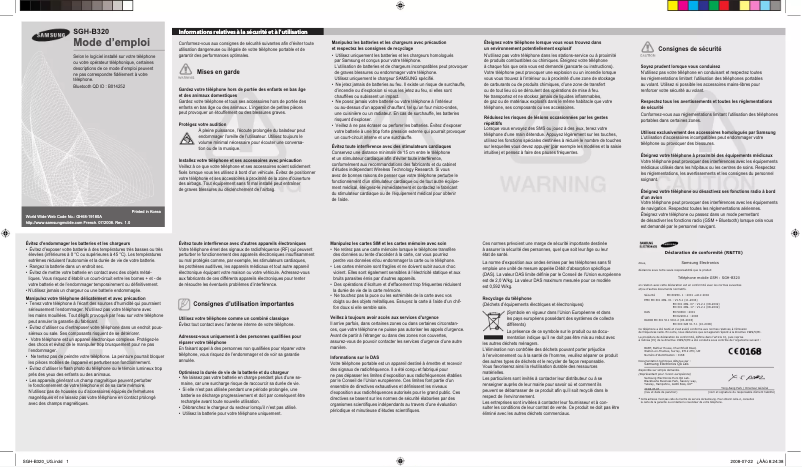 Página 1 del manual Manual de usuario Samsung B320