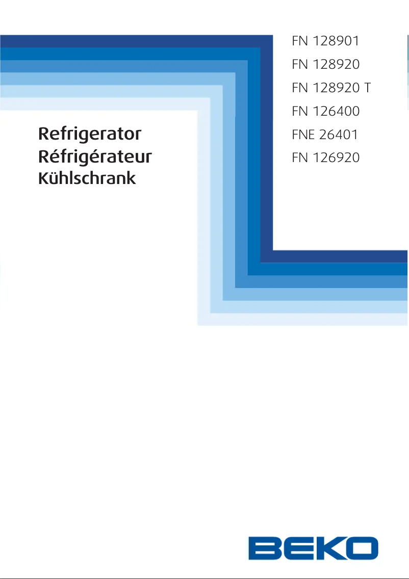 Página 1 del manual Manual de usuario Beko FNE 26401