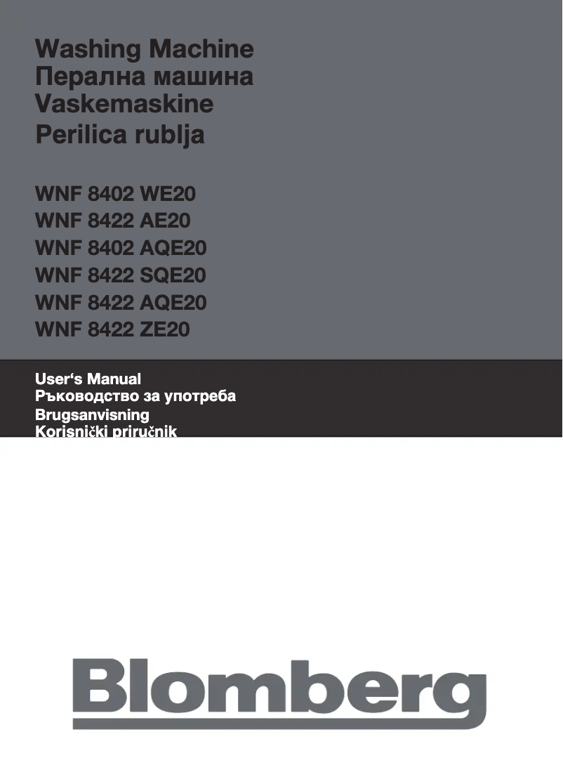 Página 1 del manual Manual de usuario Blomberg WNF 8422 AE20