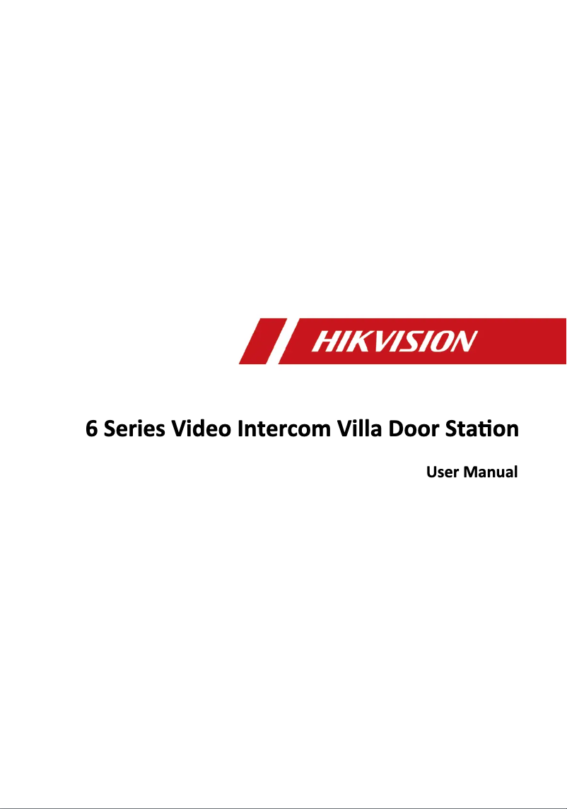 Página nº 1 - Manual de usuario Hikvision DS-KV6103-PE1