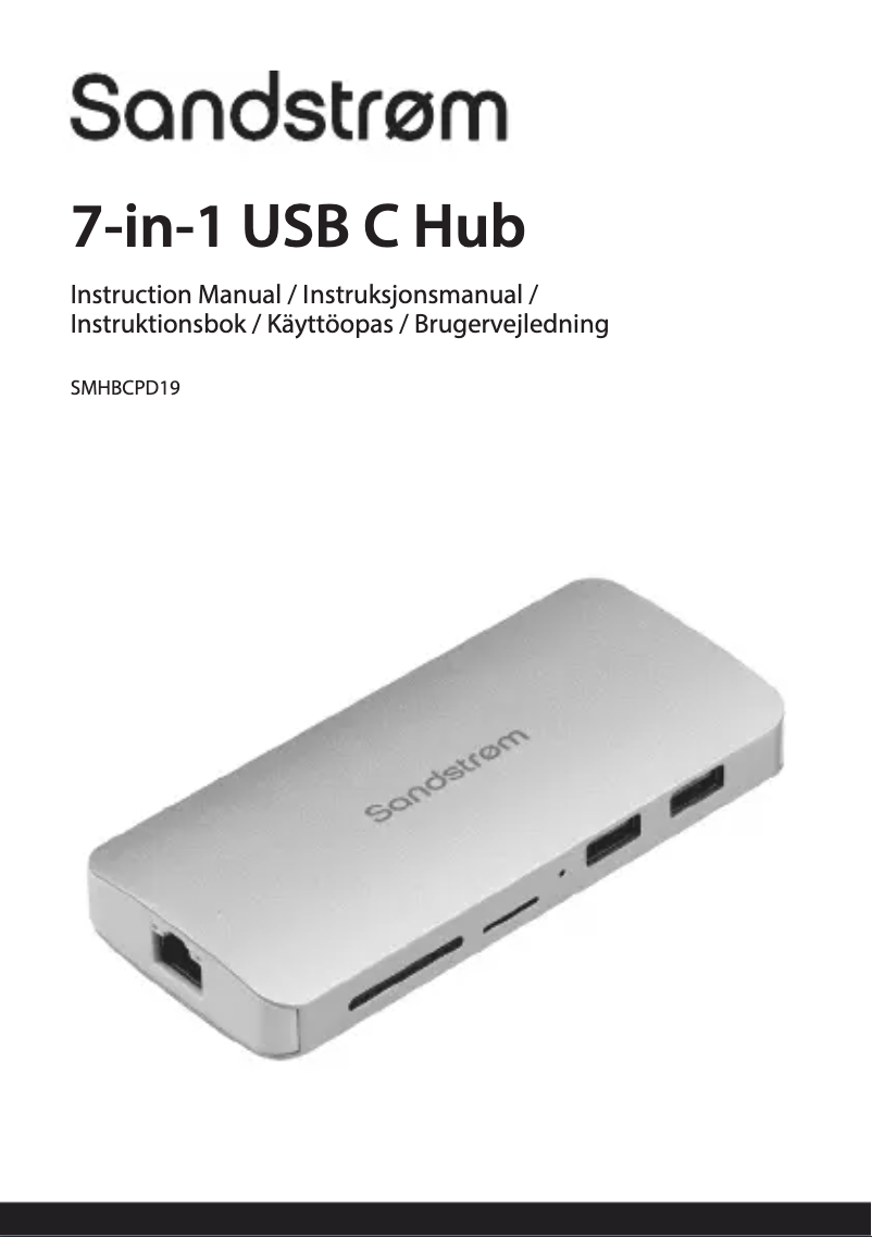 Página 1 del manual Manual de usuario Sandstrøm SMHBCPD19