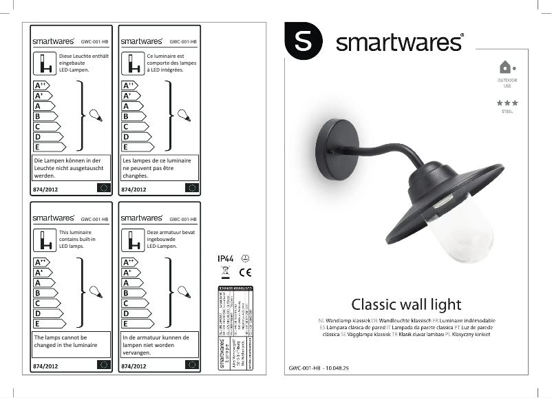 Página 1 del manual Manual de usuario Smartwares GWC-001-HB