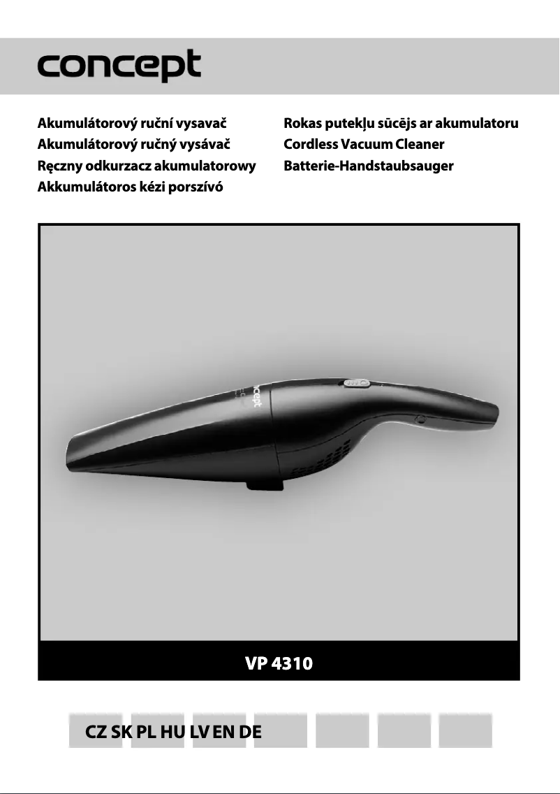 Imagen de la primera página del manual del dispositivo VP-4310