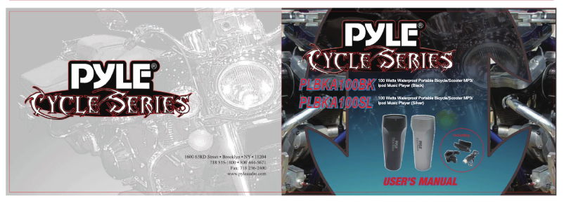 Imagen de la primera página del manual del dispositivo Cycle PLBKA100SL