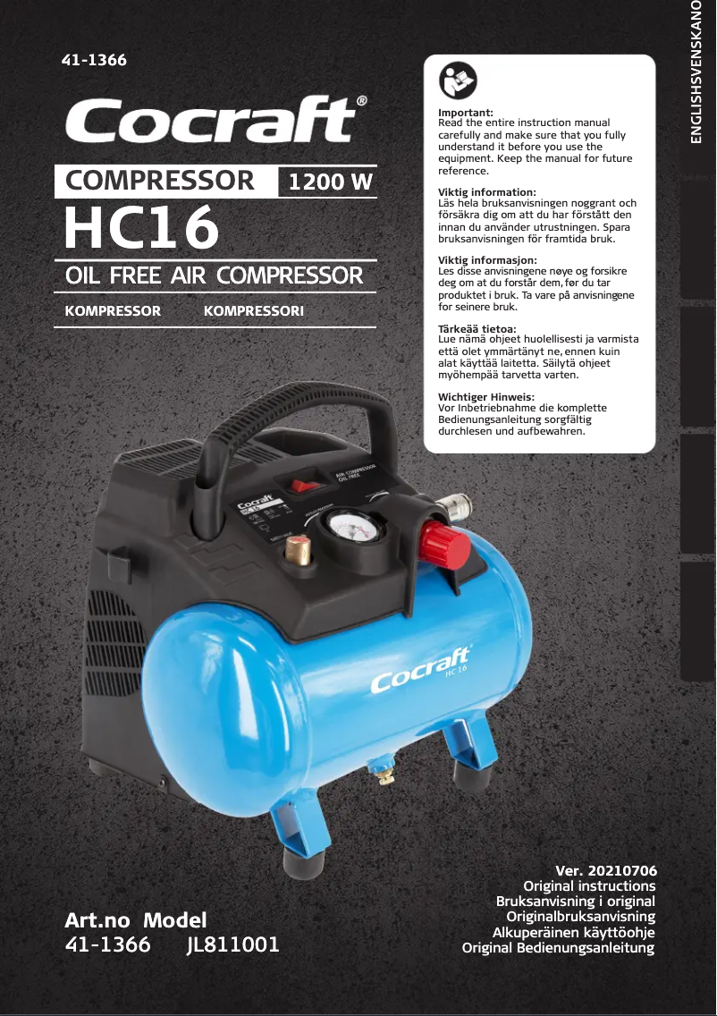 Página 1 del manual Manual de usuario Cocraft HC 16