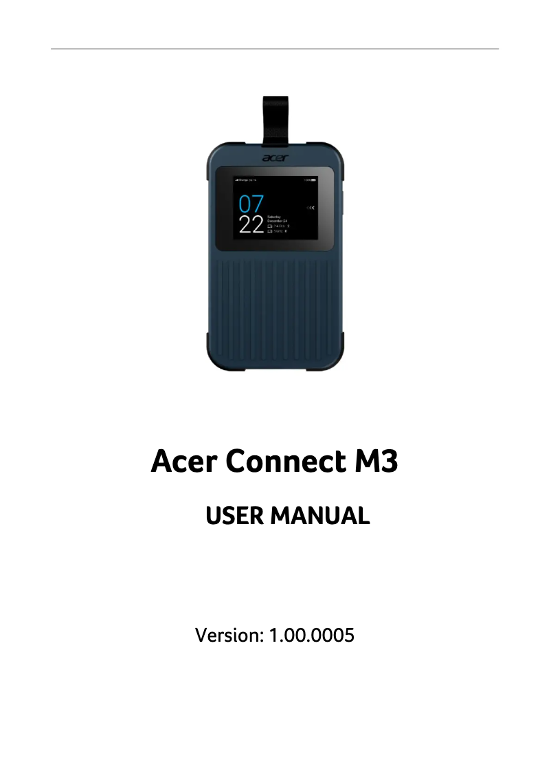 Página 1 del manual Manual de usuario Acer Connect Enduro M3
