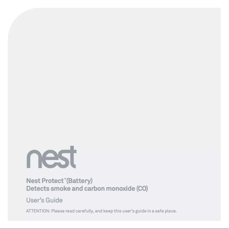 Página 1 del manual Manual de usuario Nest Protect V2