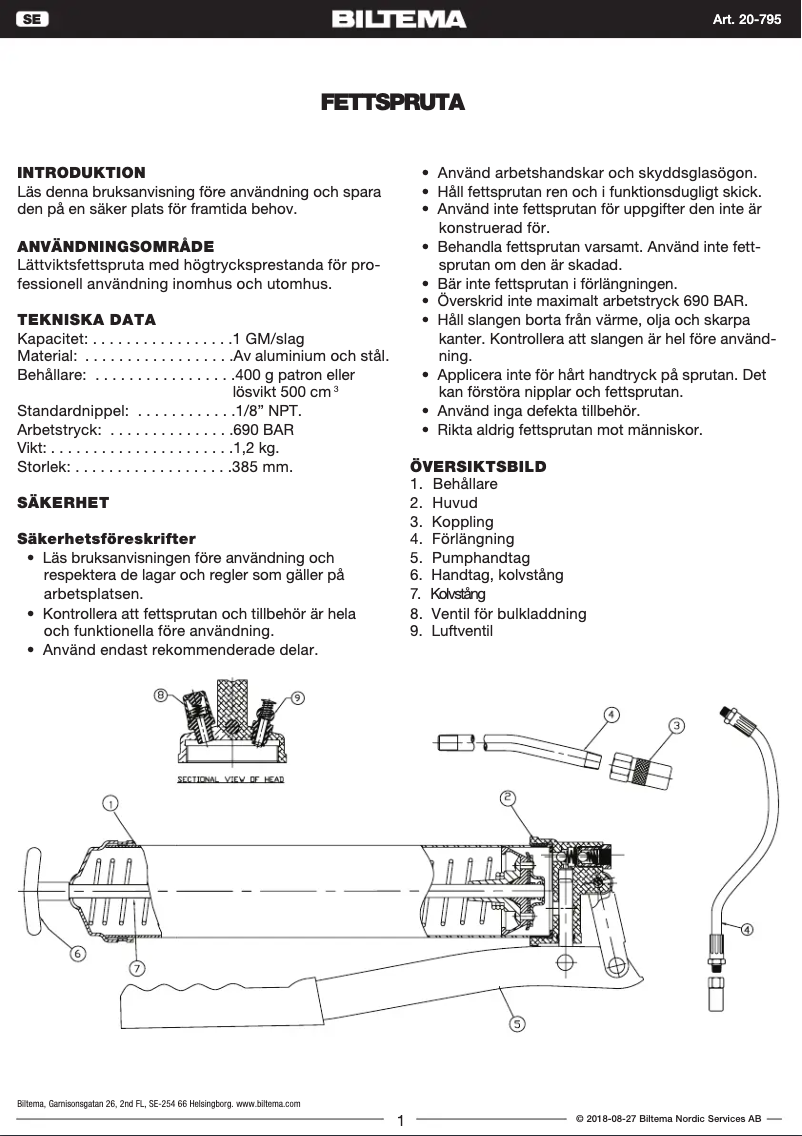 Imagen de la primera página del manual del dispositivo 20-795