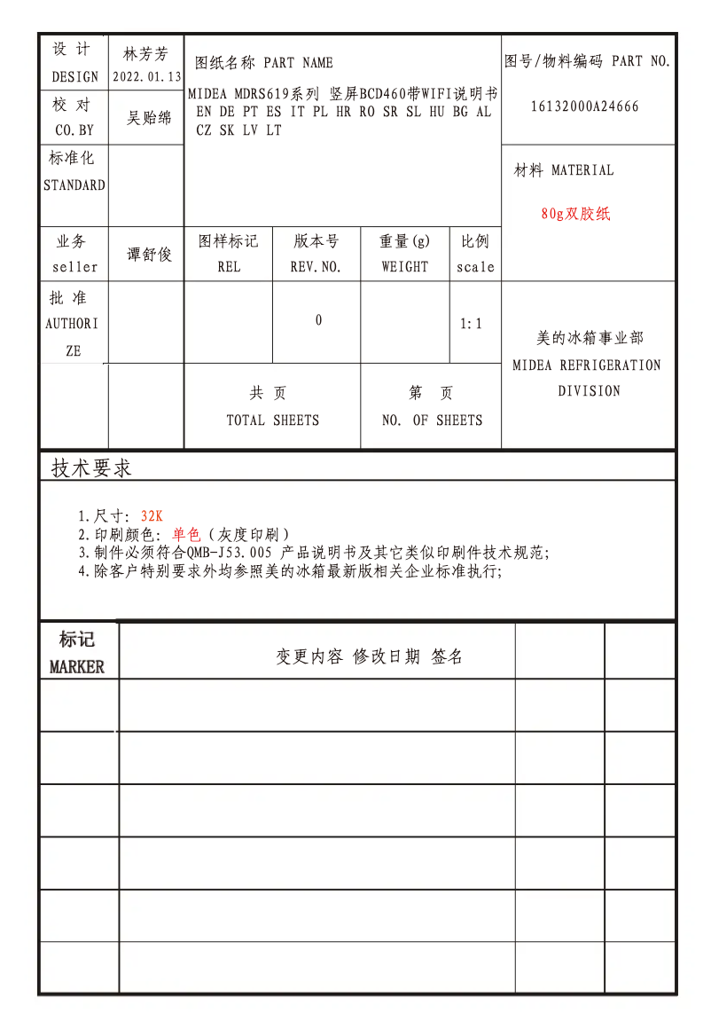 Página 1 del manual Manual de usuario Midea MDRS619FIE46